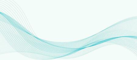 Abstract vector background with smooth color wave. Smoke wavy lines. Vector blue waves background