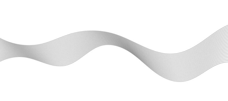 Abstract vector background with grey wavy lines