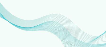 Abstract vector background with smooth color wave. Smoke wavy lines. Vector blue waves background