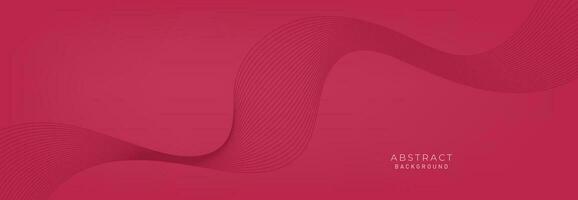 Abstract vector background with red wavy lines