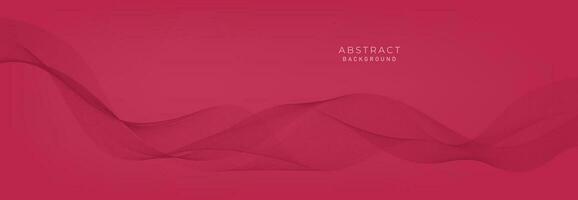 Abstract vector background with red wavy lines