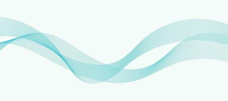 Abstract vector background with smooth color wave. Smoke wavy lines. Vector blue waves background