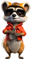 ai gegenereerd schattig meerkat in een tekenfilm karakter. ai-gegenereerd. png