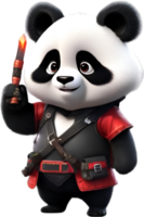 ai généré mignonne Panda dans une dessin animé personnage. ai-généré. png