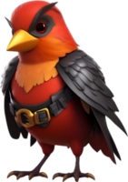 AI generated Cute Robin bird in a cartoon character. AI-Generated. png