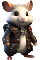 ai gerado fofa hamster dentro uma desenho animado personagem. gerado por ai. png