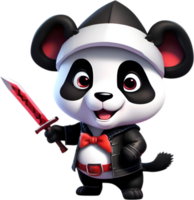 ai généré mignonne Panda dans une dessin animé personnage. ai-généré. png