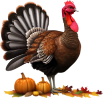 AI generated Image of a Turkey with a Thanksgiving theme. Ai-Generated. png