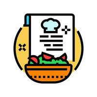 recipe creation restaurant chef color icon vector illustration