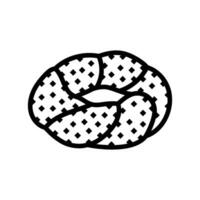 simit turkish bagel cuisine line icon vector illustration