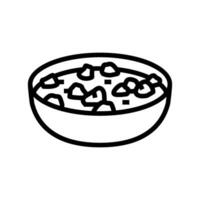 minestrone soup italian cuisine line icon vector illustration