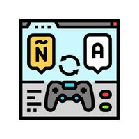 localization game development color icon vector illustration