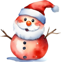 AI generated Colorful drawing of a cute Snowman. AI-Generated. png
