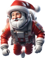 ai gerado santa claus dentro a astronauta terno. gerado por ai. png