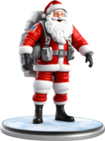 AI generated Santa Claus in an astronaut suit. AI-Generated. png
