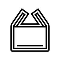 open box unpacking loading contents line icon vector illustration