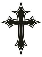 Cross vector shape symbol.