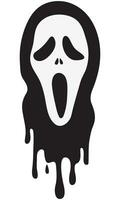 Spooky scream mask on white background. vector