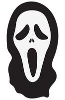 Ghost scream on white background. vector