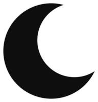 Moon silhouette on a white background. vector