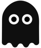 Cute ghost character isolated on white background. vector