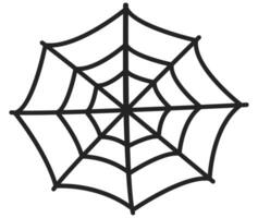 Vector outline illustration of a fancy Halloween spider web.