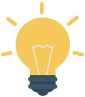 Light bulb icon vector isolated white background.