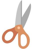 Open scissors isolated on white background. vector