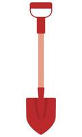 Shovel icon flat vector isolated on white background.