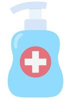 Flat illustration of dispenser soap vector icon isolated on white background.