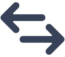 Exchange icon in flat style on white background. vector