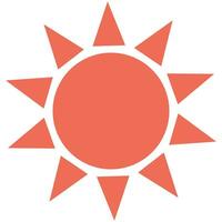 Sun icon isolated on white background. vector