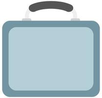 Flat suite case isolated on white background. vector