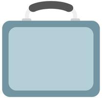 Flat suite case isolated on white background. vector