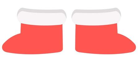 Simple santa boot icon vector illustration isolated on white background.