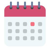 Calendar flat icon isolated on white background. vector