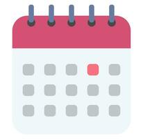 Calendar flat icon isolated on white background. vector