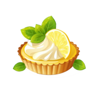 AI generated Lemon tart isolated on transparent background png