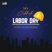 Labor Day 1st May International Workers Day Social Media Post vector illustration