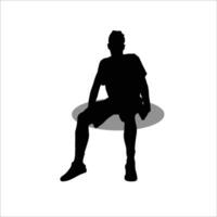 Boy sitting stock vector illustration