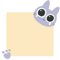 cute Kawaii Sticky Note  cat. Weekly Plan To Do List Check List. Memo Pads Stationery Notepad for task planning and study png