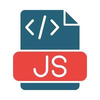 Javascript Vector Glyph Two Color Icon For Personal And Commercial Use.
