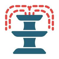 Fountian Vector Glyph Two Color Icon For Personal And Commercial Use.