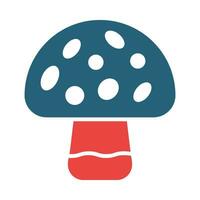 Mushroom Vector Glyph Two Color Icon For Personal And Commercial Use.