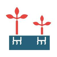 Hydroponics Vector Glyph Two Color Icon For Personal And Commercial Use.