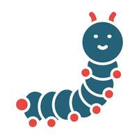 Caterpillar Vector Glyph Two Color Icon For Personal And Commercial Use.