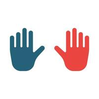 Two Hands Vector Glyph Two Color Icon For Personal And Commercial Use.