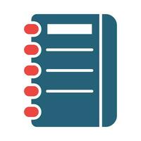 Diary Vector Glyph Two Color Icon For Personal And Commercial Use.
