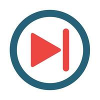 Skip Vector Glyph Two Color Icon For Personal And Commercial Use.