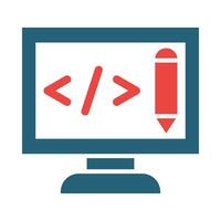Website Design Vector Glyph Two Color Icon For Personal And Commercial Use.